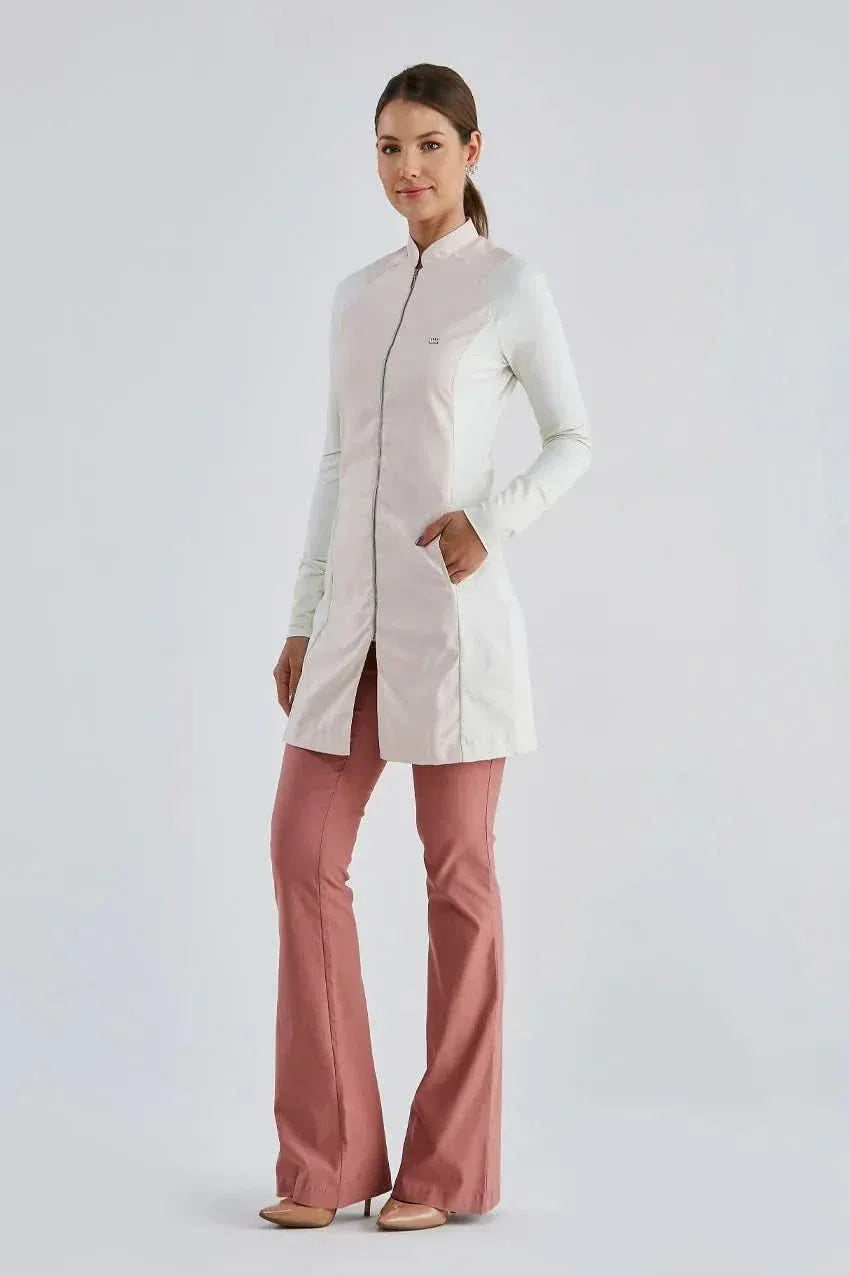 Women's Mix Carmel Nude Lab Coat