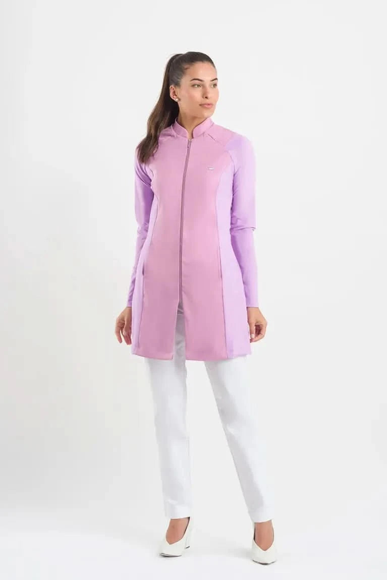 Women's Carmel Lilac Lab Coat