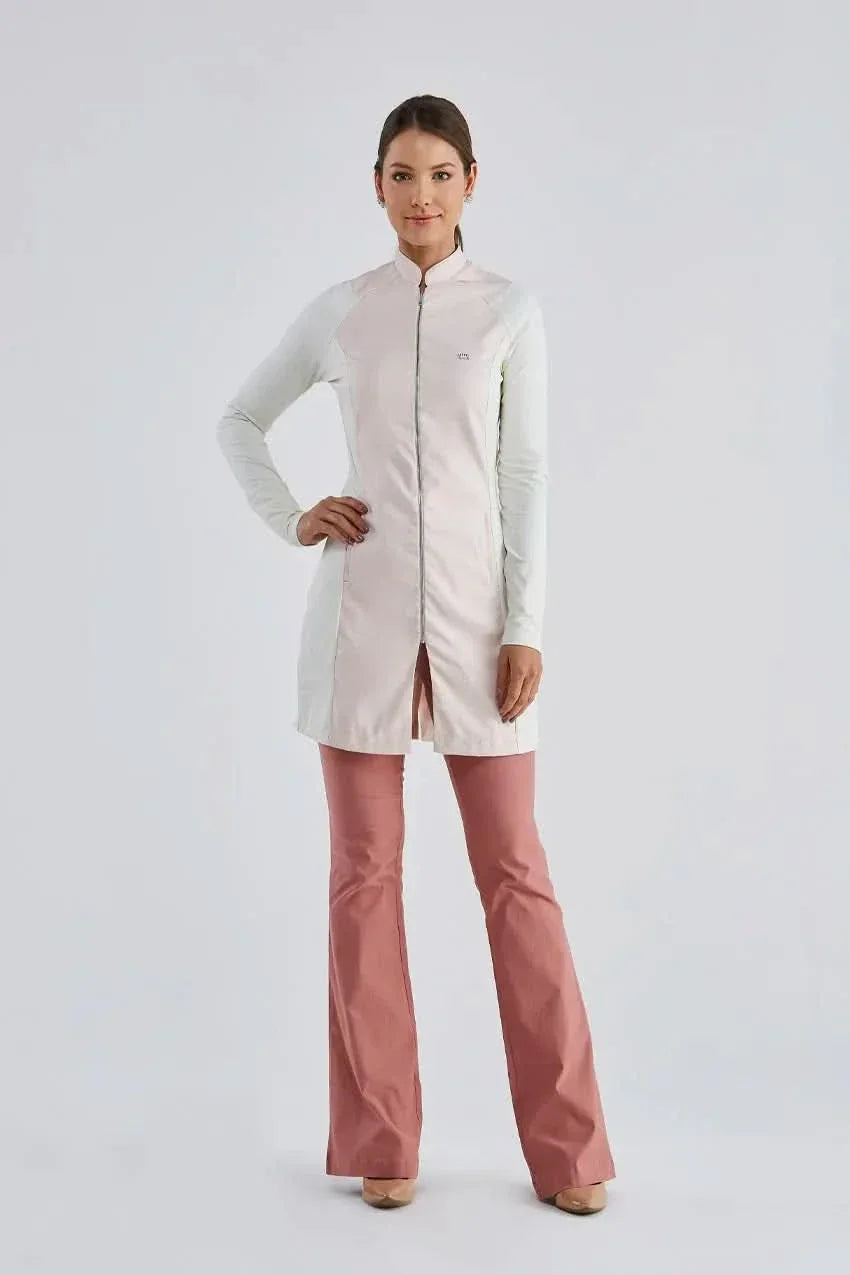 Women's Mix Carmel Nude Lab Coat