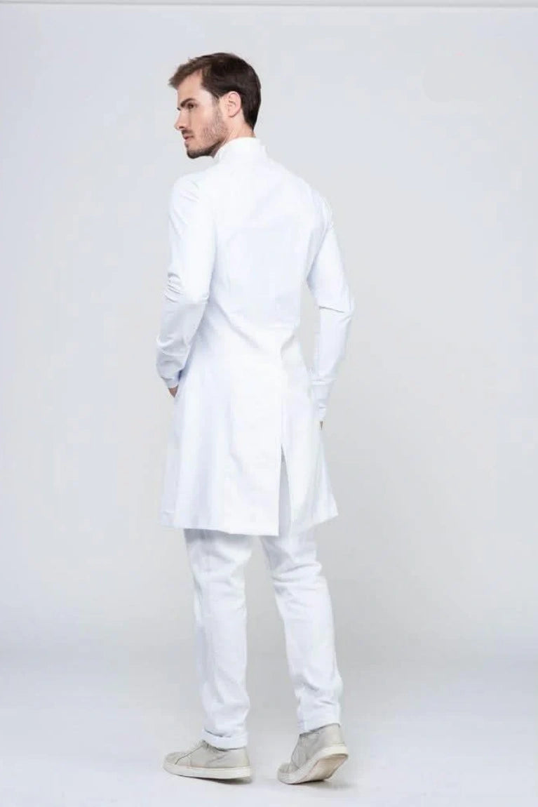 Men's Carmel White Lab Coat