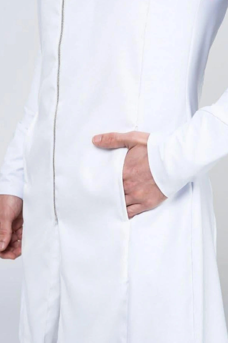 Men's Carmel White Lab Coat