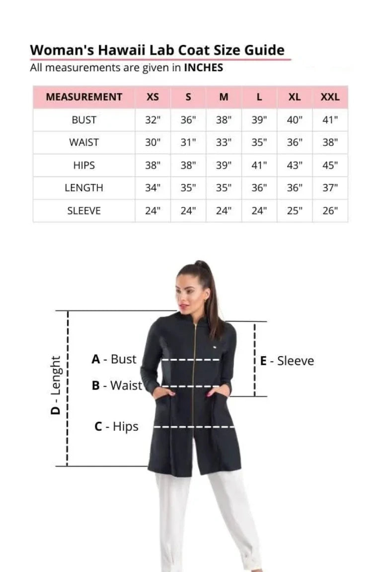 Women's Hawaii Rose Lab Coat